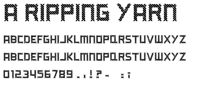 a ripping yarn font